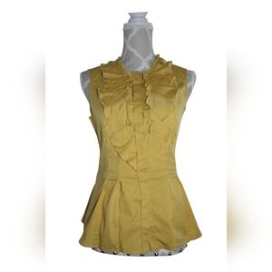 Yellow Ruffled Women's Blouse